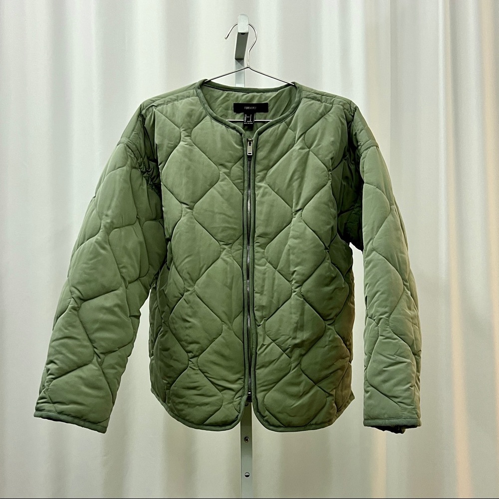 Green Quilted Jacket